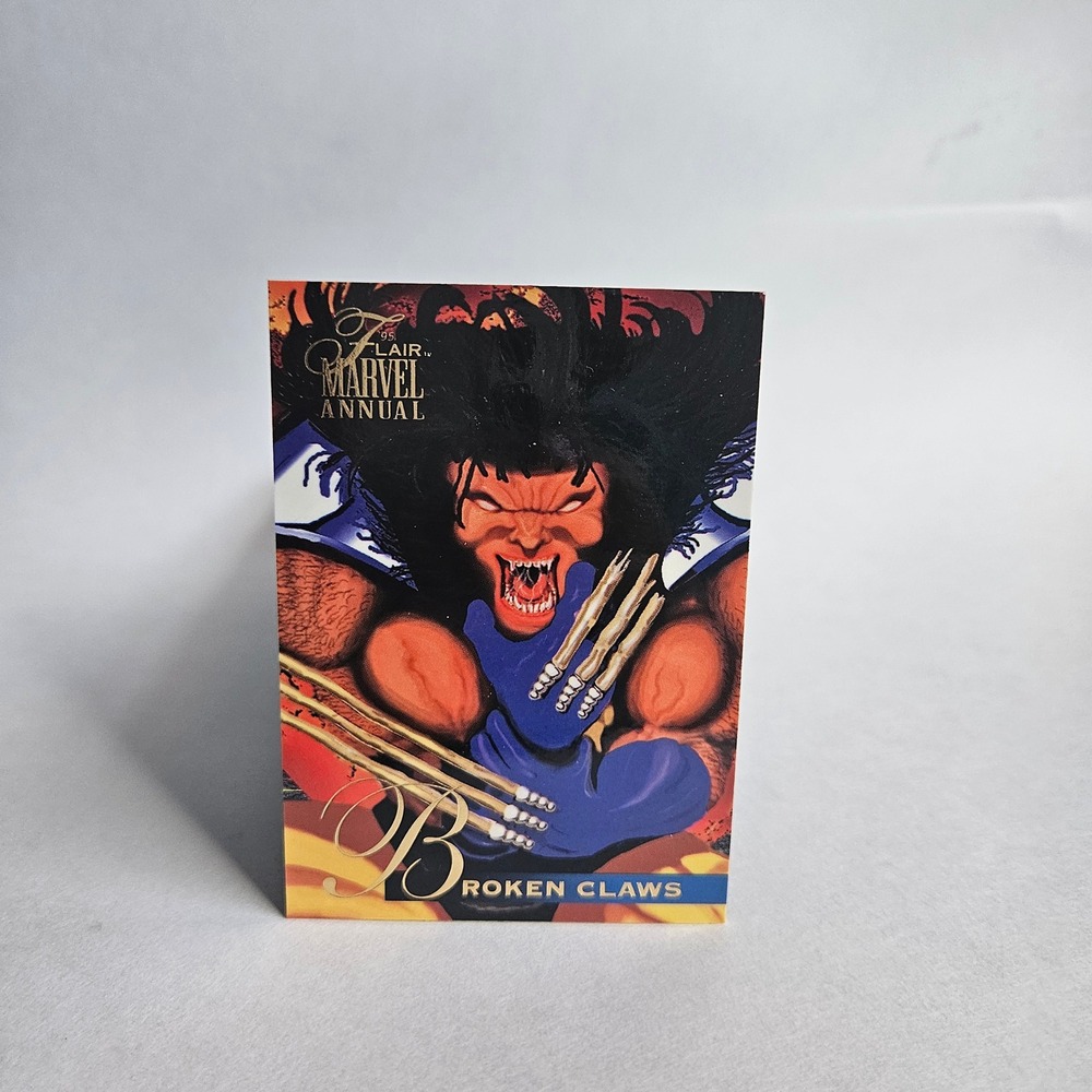 1995 Flair Marvel Annual Wolverine Broken Claws #39 Trading Card X-Men Fleer